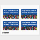 Sticker Rectangulaire Le taux de participation élevé défavorise la fraud (Feuille)