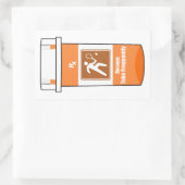 Sticker Rectangulaire Le tennis est ma drogue (Sac)