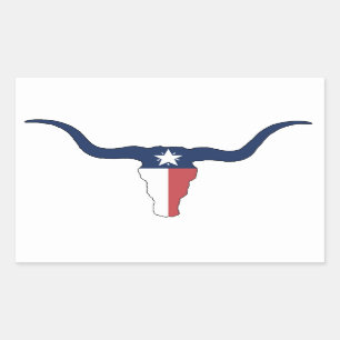 Sticker Rectangulaire Le Texas Longhorn