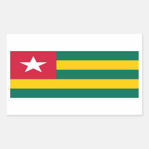 Sticker Rectangulaire Le Togo/drapeau togolais