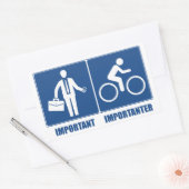 Sticker Rectangulaire Le Travail Est Important, Le Cyclisme Est Importan (Enveloppe)