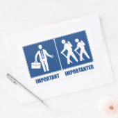 Sticker Rectangulaire Le Travail Est Un Randonnée Important (Enveloppe)