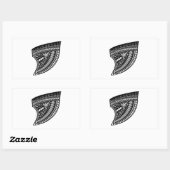 STICKER RECTANGULAIRE LE TRIBAL DUR (Feuille)