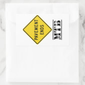 Sticker Rectangulaire Le trottoir termine le VTT (Sac)