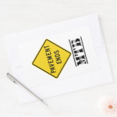 Sticker Rectangulaire Le trottoir termine le VTT (Enveloppe)