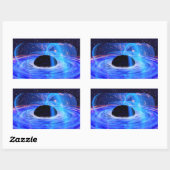Sticker Rectangulaire Le trou noir bleu de Nasa (Feuille)