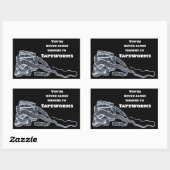 Sticker Rectangulaire Le ver à tapis et vous (Feuille)