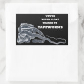 Sticker Rectangulaire Le ver à tapis et vous (Sac)