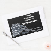 Sticker Rectangulaire Le ver à tapis et vous (Enveloppe)