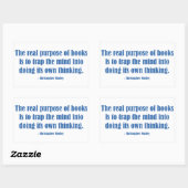 Sticker Rectangulaire Le véritable but des livres (Feuille)