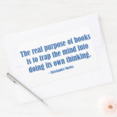 Sticker Rectangulaire Le véritable but des livres (Enveloppe)