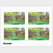 Sticker Rectangulaire Le visiteur silencieux (Feuille)
