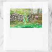 Sticker Rectangulaire Le visiteur silencieux (Sac)