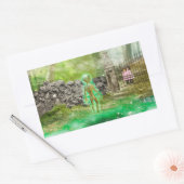 Sticker Rectangulaire Le visiteur silencieux (Enveloppe)