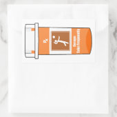 Sticker Rectangulaire Le volley-ball est ma drogue (Sac)
