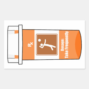 Sticker Rectangulaire Le volley-ball est ma drogue
