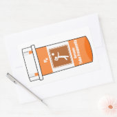 Sticker Rectangulaire Le volley-ball est ma drogue (Enveloppe)