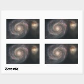 Sticker Rectangulaire Le Whirlpool Galaxy M51 & Companion dans l'espace (Feuille)