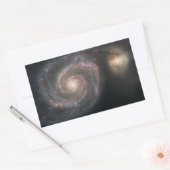 Sticker Rectangulaire Le Whirlpool Galaxy M51 & Companion dans l'espace (Enveloppe)