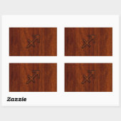 Sticker Rectangulaire Le zodiaque de Sagittaire signent dedans le style (Feuille)