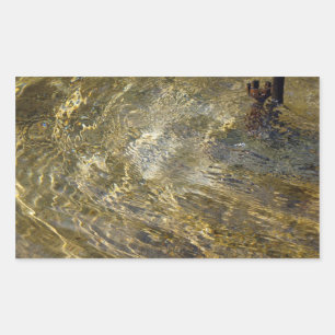 Sticker Rectangulaire L'eau d'or de fontaine