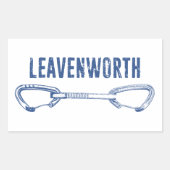 Sticker Rectangulaire Leavenworth Climbing Quickdraw (Devant)