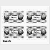 Sticker Rectangulaire Lecteur de cassette personnalisé (Feuille)