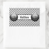 Sticker Rectangulaire Lecteur de cassette personnalisé (Sac)