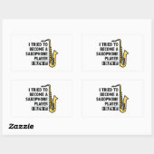 Sticker Rectangulaire Lecteur saxophone (Feuille)