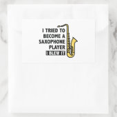 Sticker Rectangulaire Lecteur saxophone (Sac)