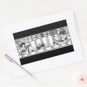 Sticker Rectangulaire Lecture avec Dolly (Enveloppe)