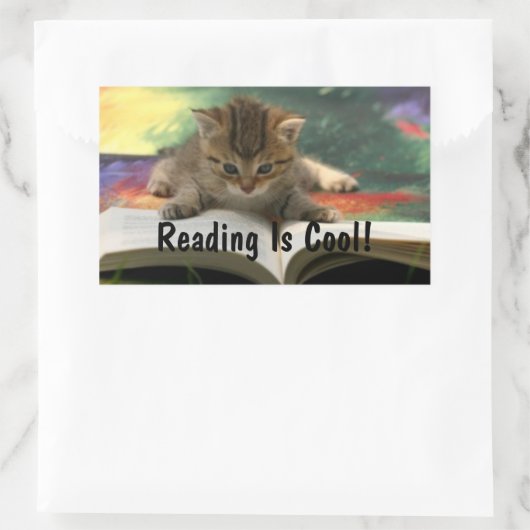Sticker Rectangulaire Lecture Kitty (Sac)