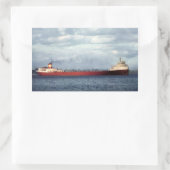 Sticker Rectangulaire L'Edmund Fitzgerald sur la rivière St. Clair (Sac)