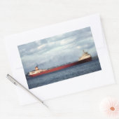 Sticker Rectangulaire L'Edmund Fitzgerald sur la rivière St. Clair (Enveloppe)