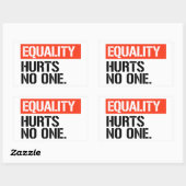 Sticker Rectangulaire L'égalité ne fait mal à personne (Feuille)