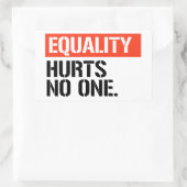 Sticker Rectangulaire L'égalité ne fait mal à personne (Sac)