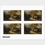 Sticker Rectangulaire Légende du cavalier sans tête fantôme d'Halloween (Feuille)