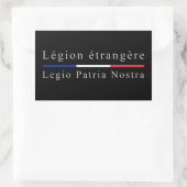 Sticker Rectangulaire Legion Etrangère - Legio Patria Nostra (Sac)