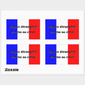 Sticker Rectangulaire Legion Etrangere - Marche ou creve (Feuille)