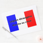 Sticker Rectangulaire Legion Etrangere - Marche ou creve (Enveloppe)