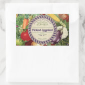 Sticker Rectangulaire Légume de canne personnalisé de la cuisine de (Sac)