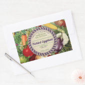 Sticker Rectangulaire Légume de canne personnalisé de la cuisine de (Enveloppe)