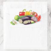 Sticker Rectangulaire Légumes de Ratatouille (Sac)