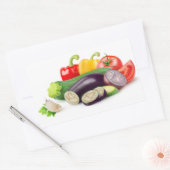 Sticker Rectangulaire Légumes de Ratatouille (Enveloppe)