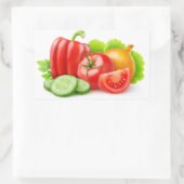 Sticker Rectangulaire Légumes frais (Sac)