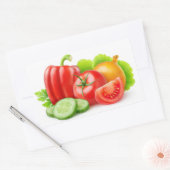 Sticker Rectangulaire Légumes frais (Enveloppe)