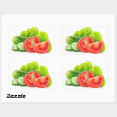 Sticker Rectangulaire Légumes frais (Feuille)