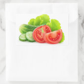 Sticker Rectangulaire Légumes frais (Sac)