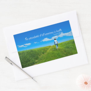 Sticker Rectangulaire Leigh Hunt Citation Inspirationnelle "Santé"