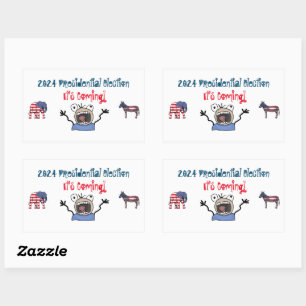 Sticker Rectangulaire L'élection présidentielle de 2024, c'est à venir !